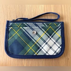 LANDS’ END Plaid Zippered Wristlet